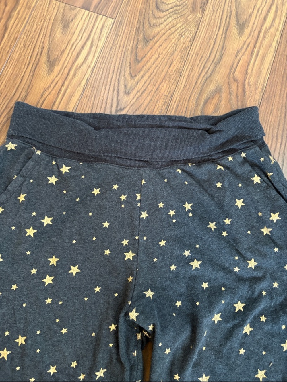 Aerie Black Joggers with Gold Star Print - Picture 3 of 9